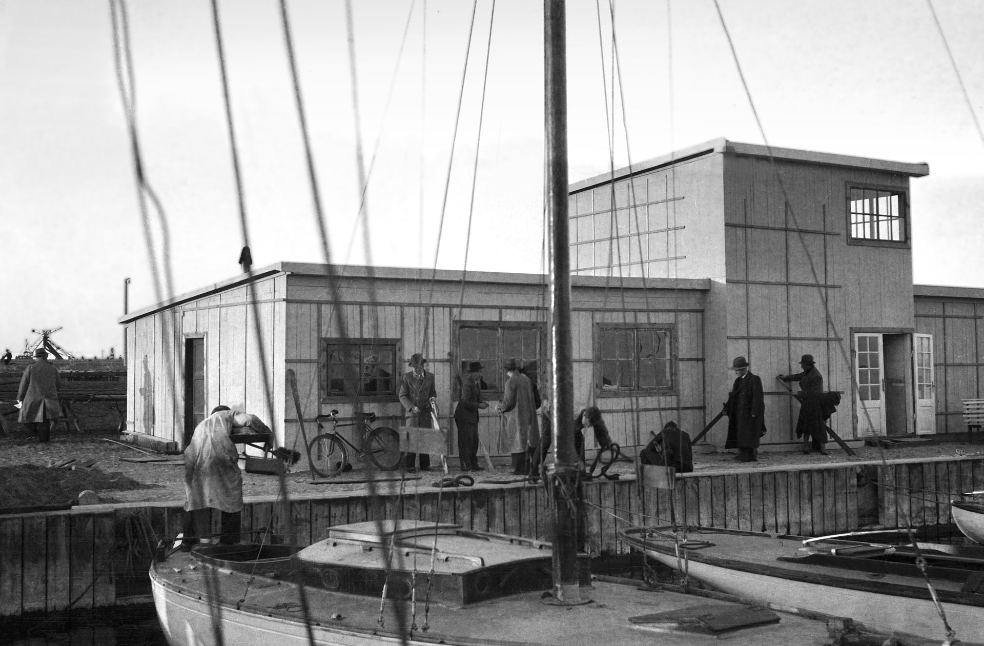 nowa siedziba Gryfu przy basenie jachtowym, 1938 r.